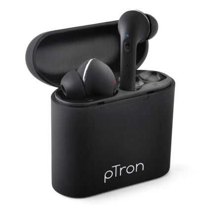 pTron Bassbuds Lite V2 In-Ear True Wireless Earbuds, Built-in Mic, 10mm drivers