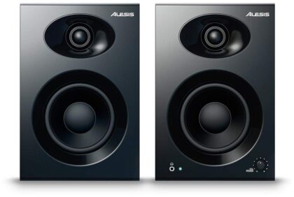 Alesis Elevate 4 |Pair of 50 W Powered Desktop Studio or Gaming Speakers, 4″ woofer