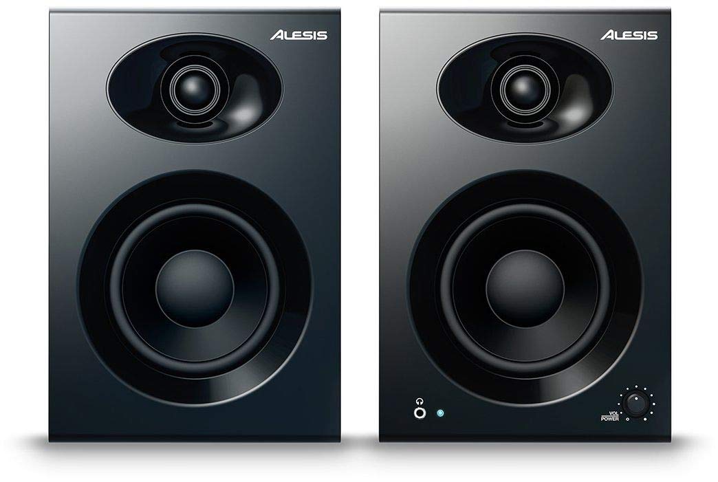 Alesis Elevate 4 Pair of 50 W Powered Desktop Studio or Gaming Speakers