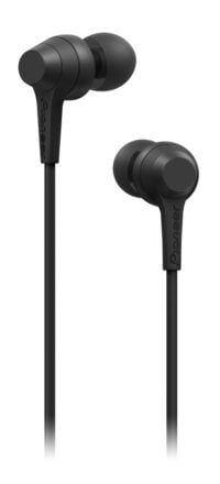 Pioneer Fully Enclosed Dynamic SE-C1T Black in-Ear Headphones , 9mm driver