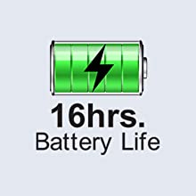 Long battery life-16 hours