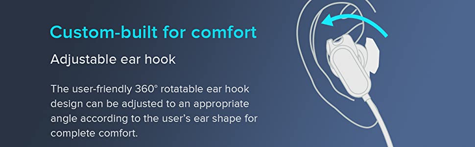 adjustable ear hook, comfortable
