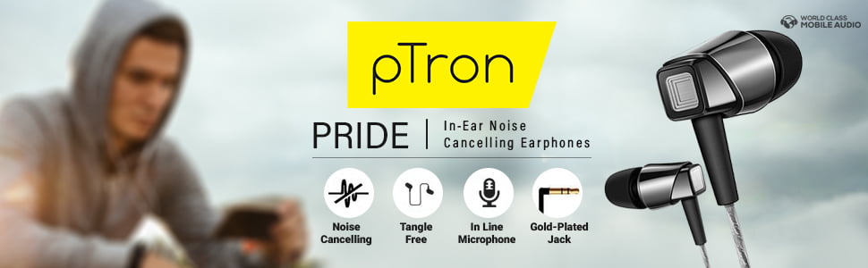 pTron Pride In-Ear Wired Headphones with Mic