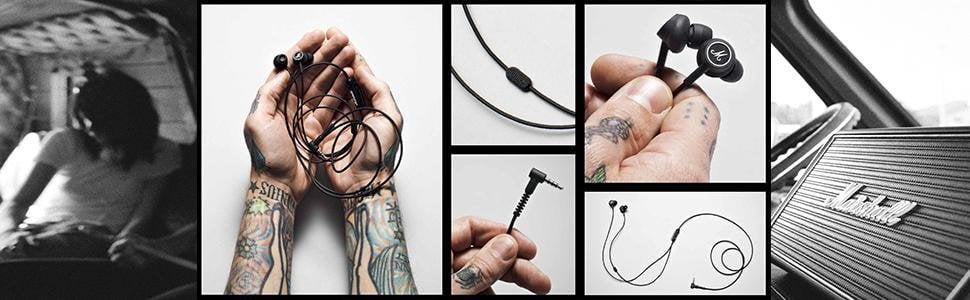 Marshall,in ear,earphones,headphones,portable headphones,wireless earphone,bluetooth earphone