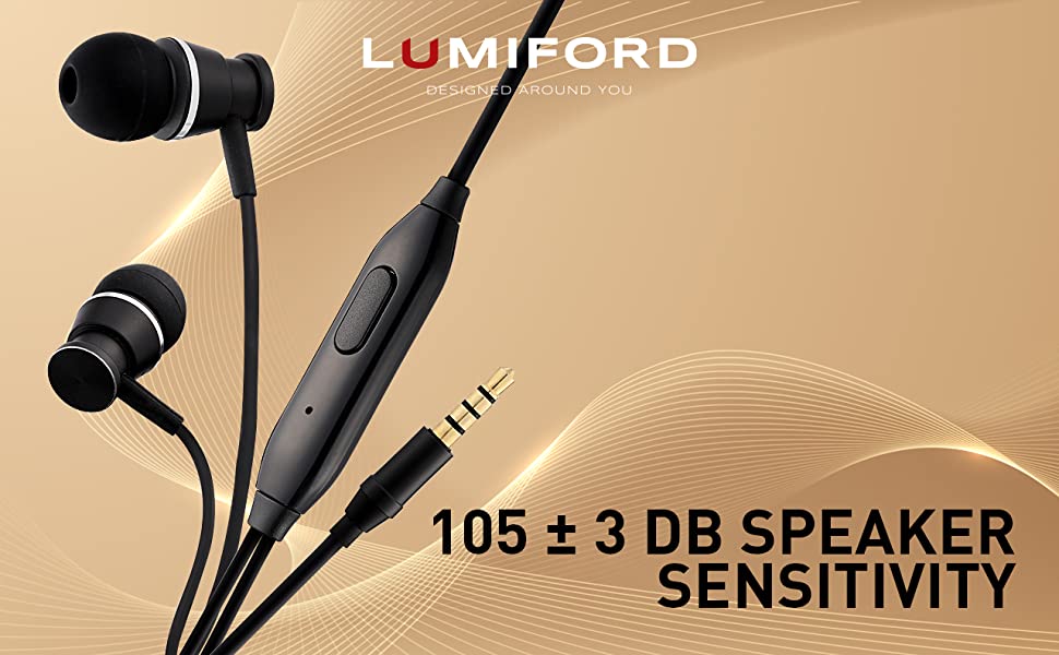 Lumiford earphones, Lumiford U20, Wired earphones, in-ear earphones, in-ear earphones with mic
