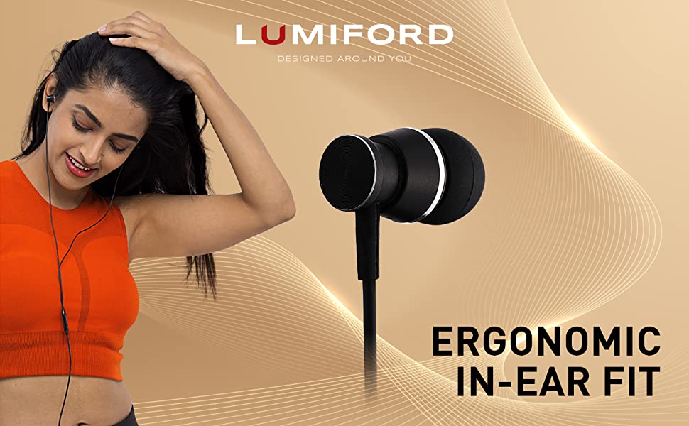 Lumiford earphones, Lumiford U20, Wired earphones, in-ear earphones, in-ear earphones with mic