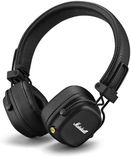 Marshall Major IV Foldable Bluetooth Headphones, 40mm Drivers