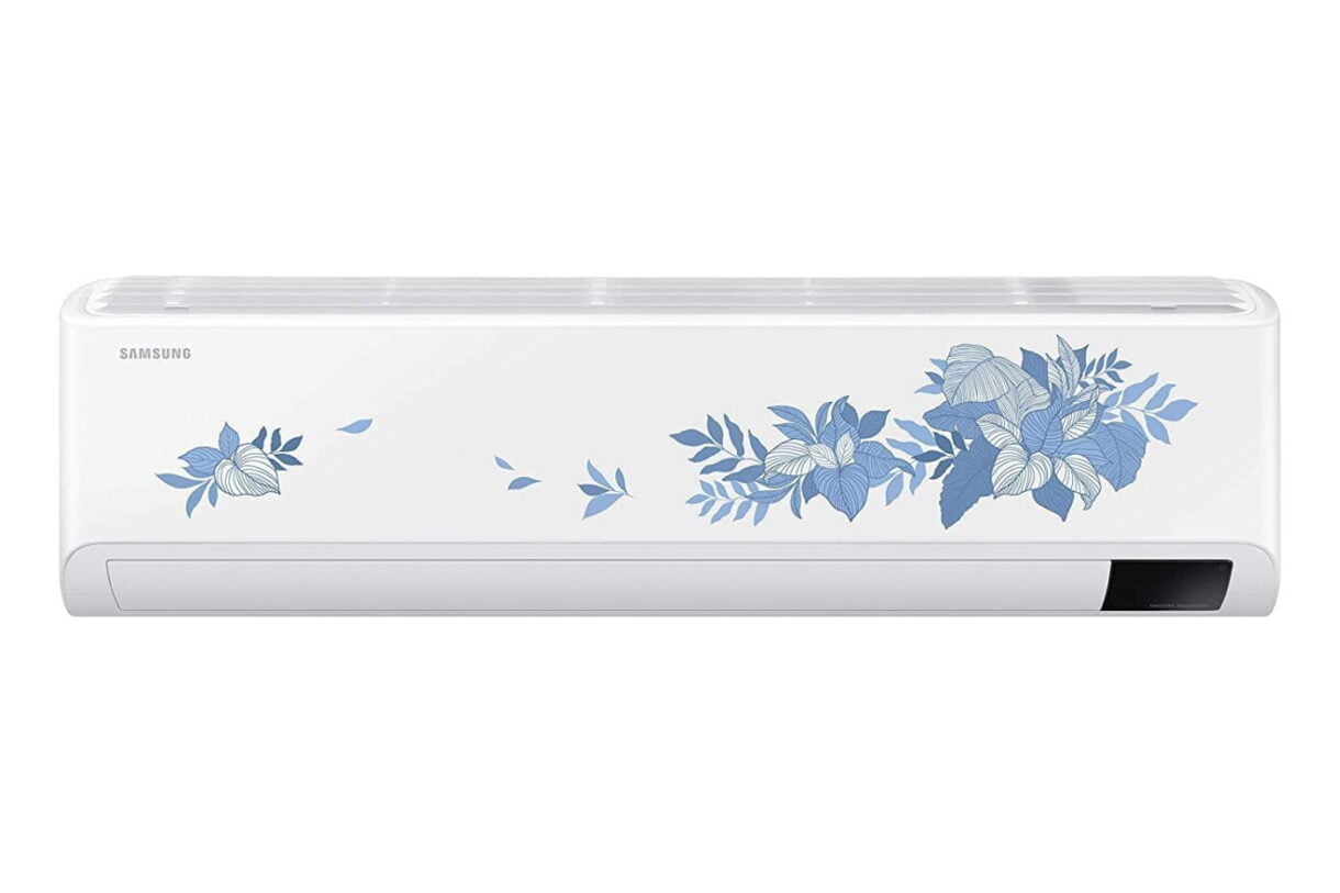 Samsung 1.5 Ton 5 Star Inverter Split AC (Copper, Convertible 5 in 1, HD Filter, 2021 Model, Floral pattern, AR18AYNYATB)