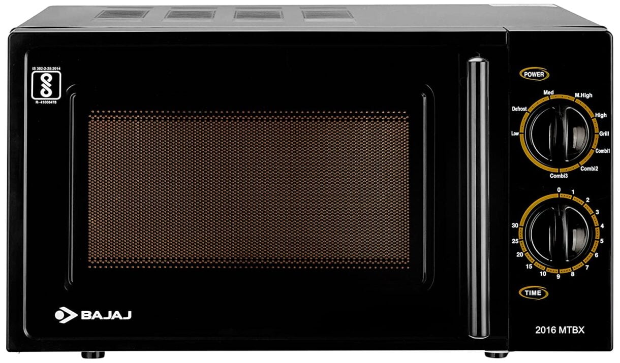 Bajaj 20 Litres Grill Microwave Oven with Mechanical Knob (MTBX 2016, Black)