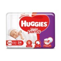 Huggies Wonder Pants Bubble Bed Diaper, New Born (0-5 Kg), 24 Pcs Box