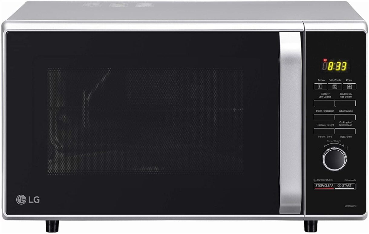 LG 28 L Convection Microwave Oven (MC2886SFU, Silver, Diet Fry, With Starter Kit)
