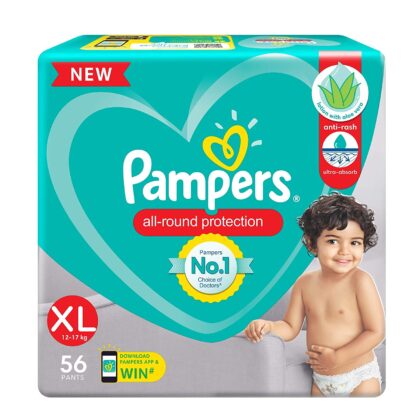 Pampers Diaper Pants, Extra Large Size (12-17 Kg), 56 Pcs Box