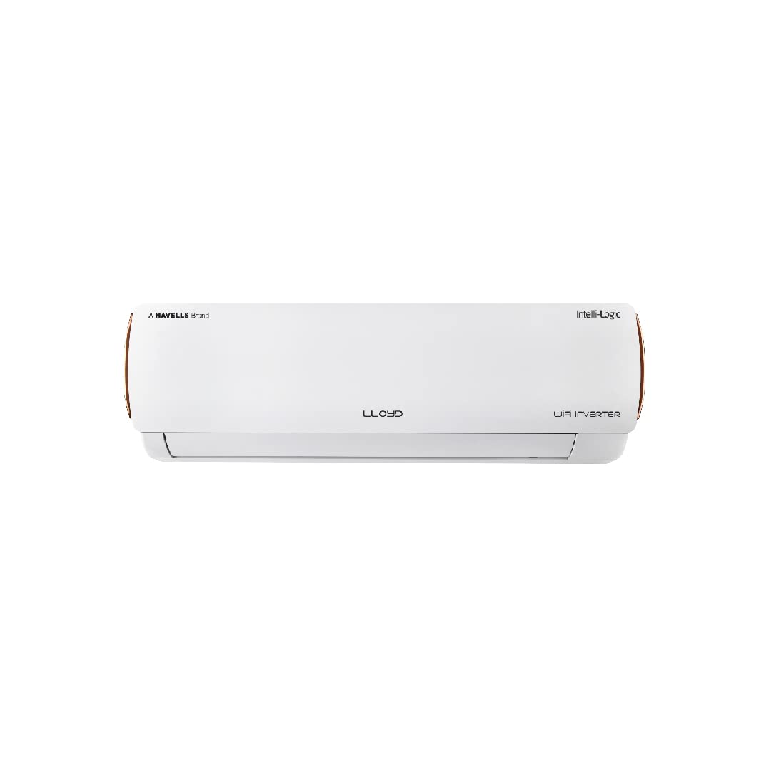 Lloyd 1.0 Ton 5 Star Voice & WiFi Enabled Inverter Split AC with Plasma Protective Shield & Anti-Viral Filter (GLS12I55WBHL, 100% Copper, Automatic Humidity Control & Golden Deco Strip)